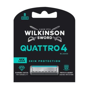 WILKINSON SWORD QUATTRO 4 SKIIN PROTECTION WKŁADY OSTRZA DO MASZYNKI 8SZT